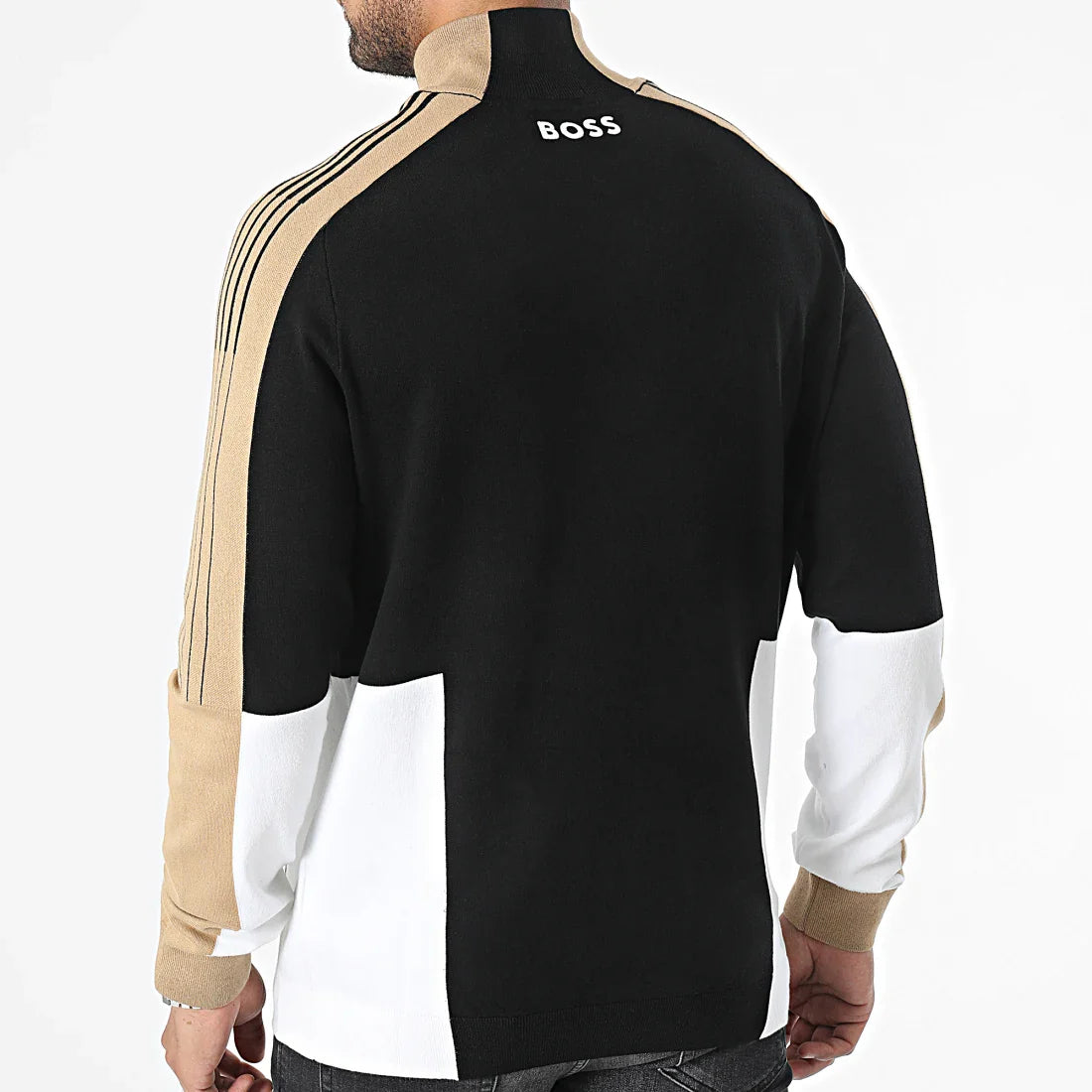 Zip neck top with Zolkar stripes - New year offer 70% OFF